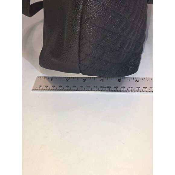 KENNETH COLE Reaction Medium Black Leather Shoulder Hobo Tote Satchel Purse Bag - Picture 7 of 16